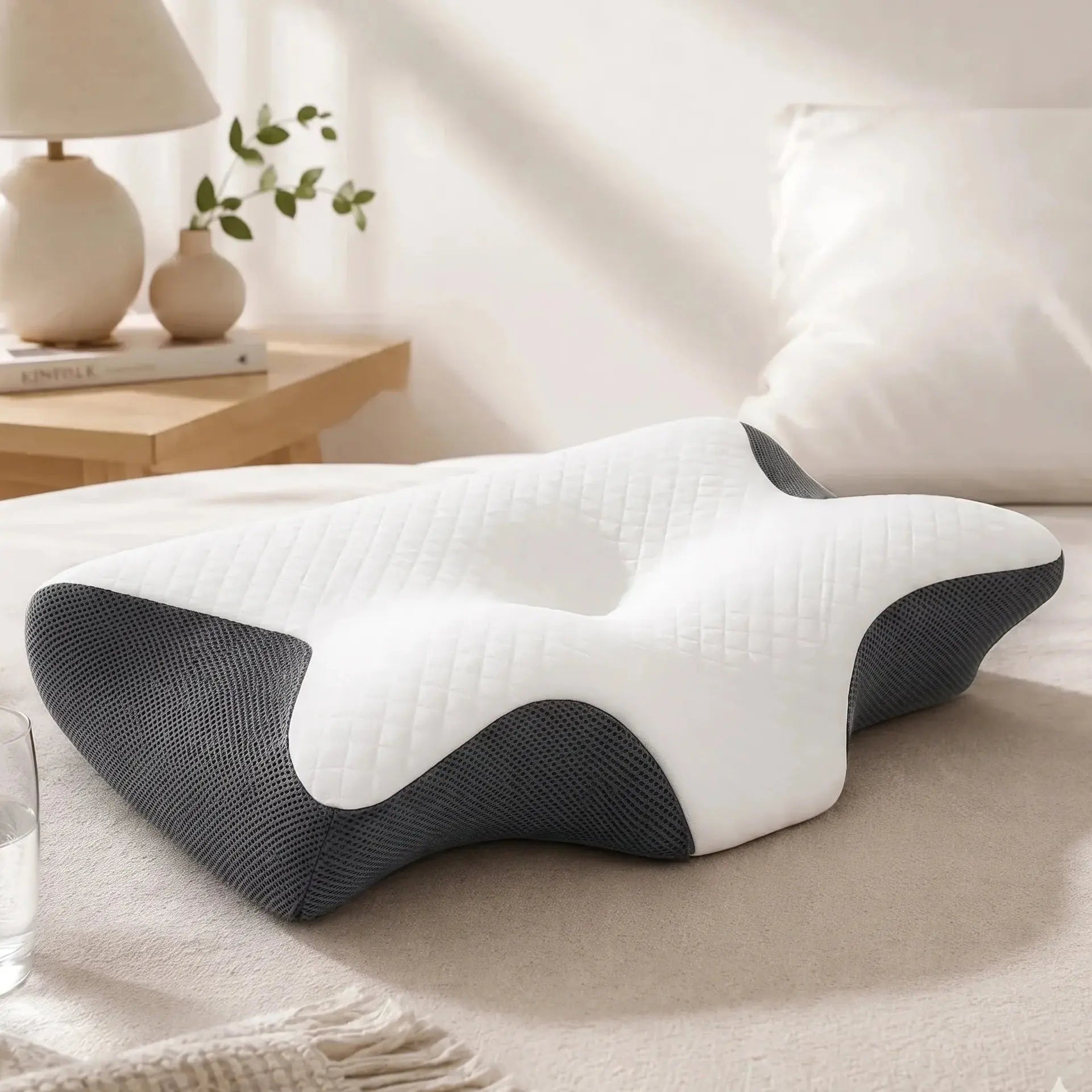 OrthoCloud Contour Memory Foam Pillow- Ergonomic Neck Support Scrollcart Qatar 