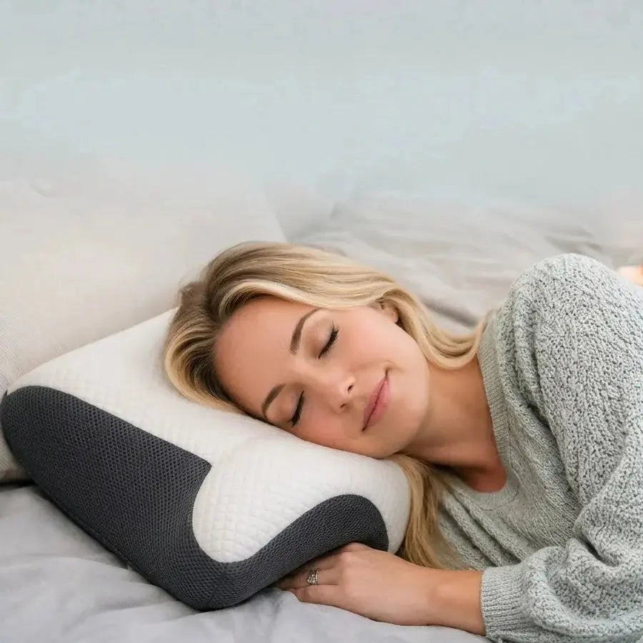 OrthoCloud Contour Memory Foam Pillow- Ergonomic Neck Support Scrollcart Qatar 