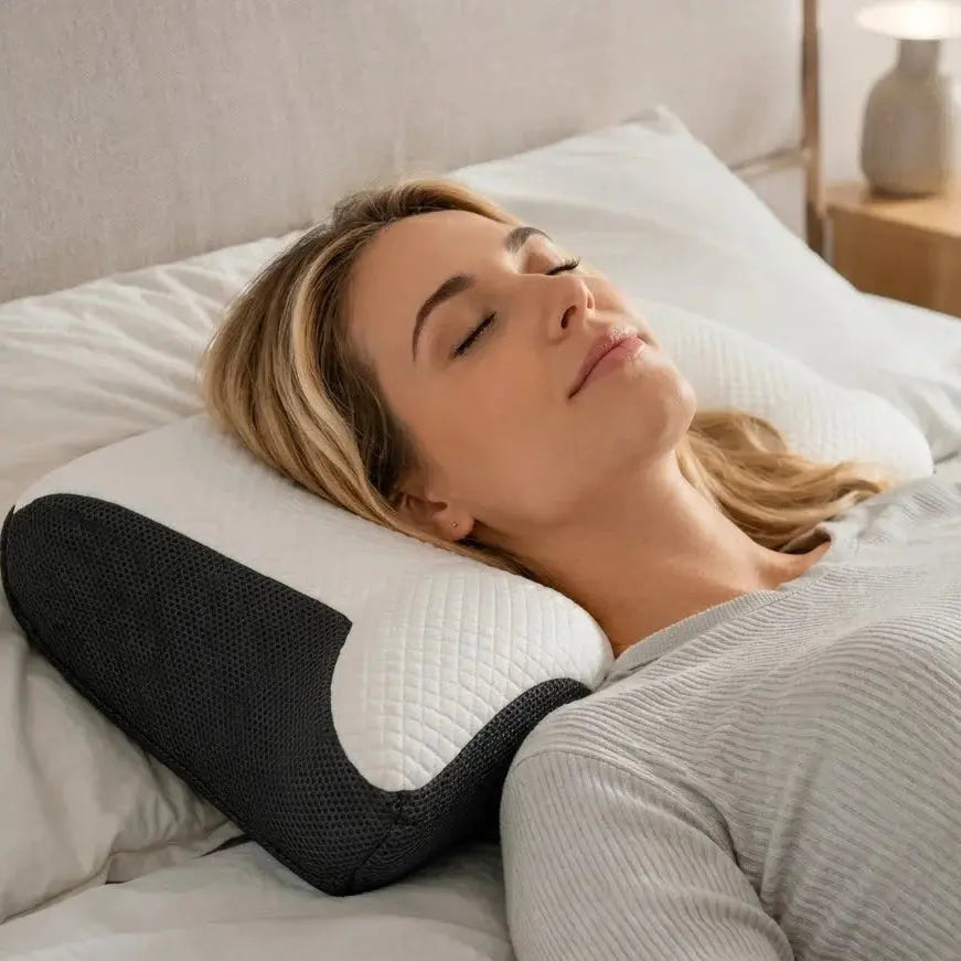 OrthoCloud Contour Memory Foam Pillow- Ergonomic Neck Support Scrollcart Qatar 