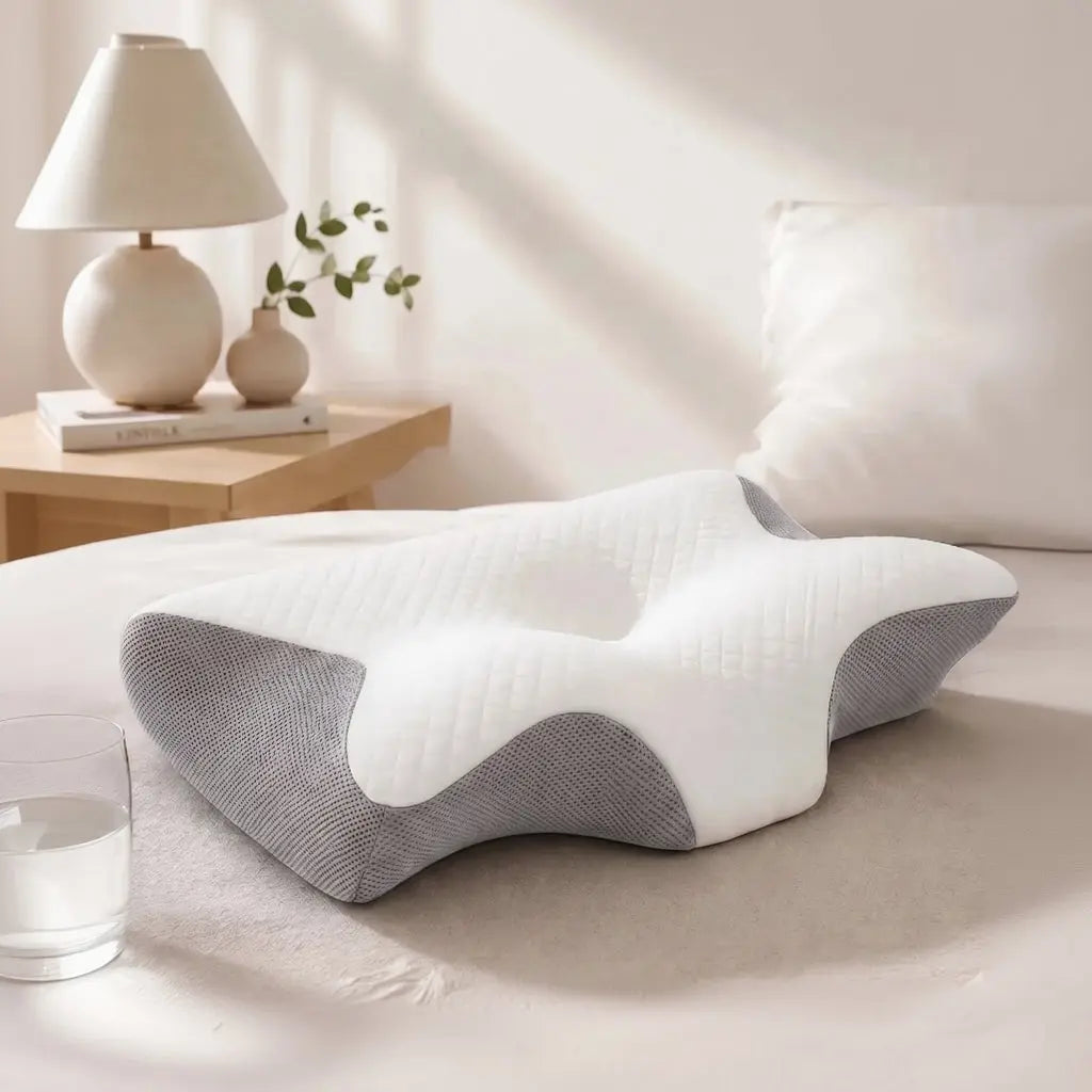 OrthoCloud Contour Memory Foam Pillow- Ergonomic Neck Support Scrollcart Qatar 