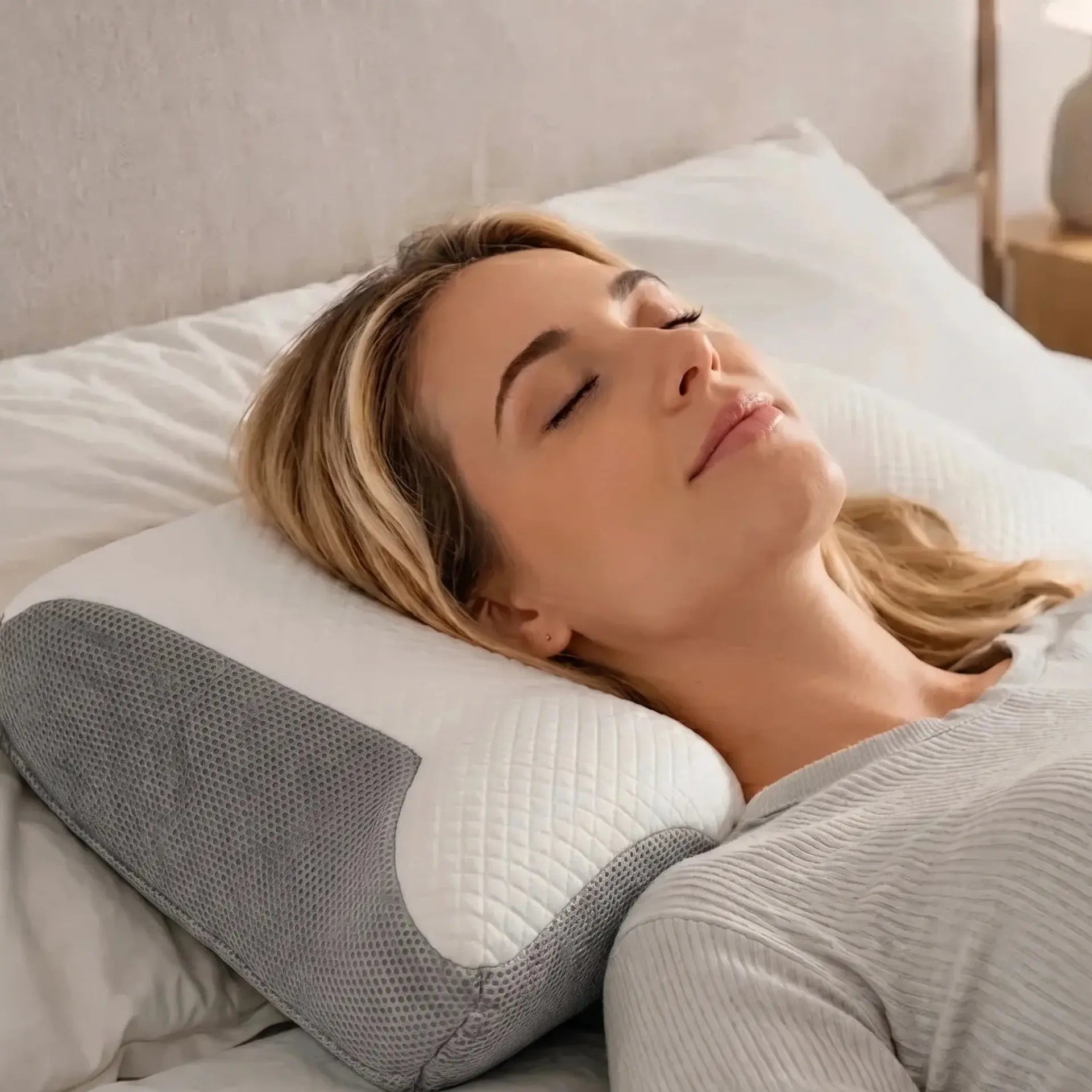 OrthoCloud Contour Memory Foam Pillow- Ergonomic Neck Support Scrollcart Qatar 