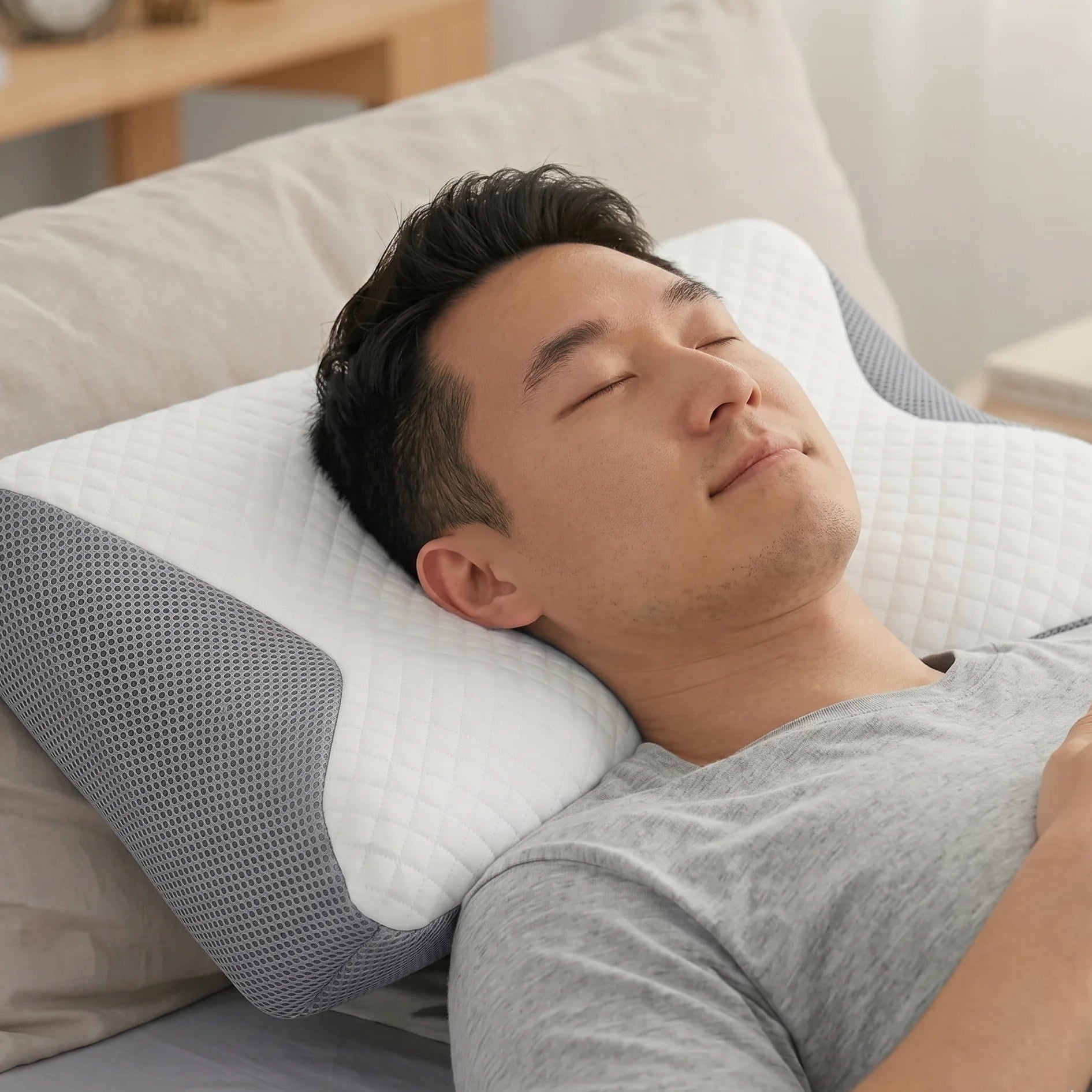 OrthoCloud Contour Memory Foam Pillow- Ergonomic Neck Support Scrollcart Qatar 