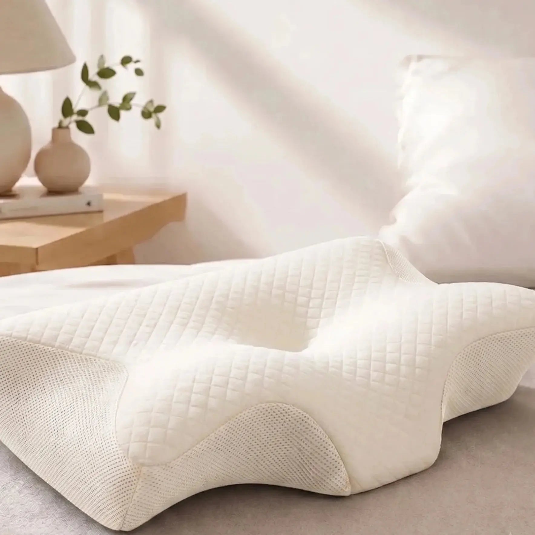 OrthoCloud Contour Memory Foam Pillow- Ergonomic Neck Support Scrollcart Qatar 