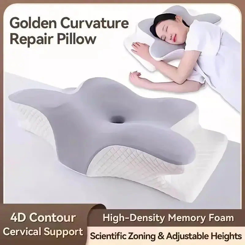Orthopedic Memory Foam Cervical Pillow Butterfly Shape Scrollcart Qatar 