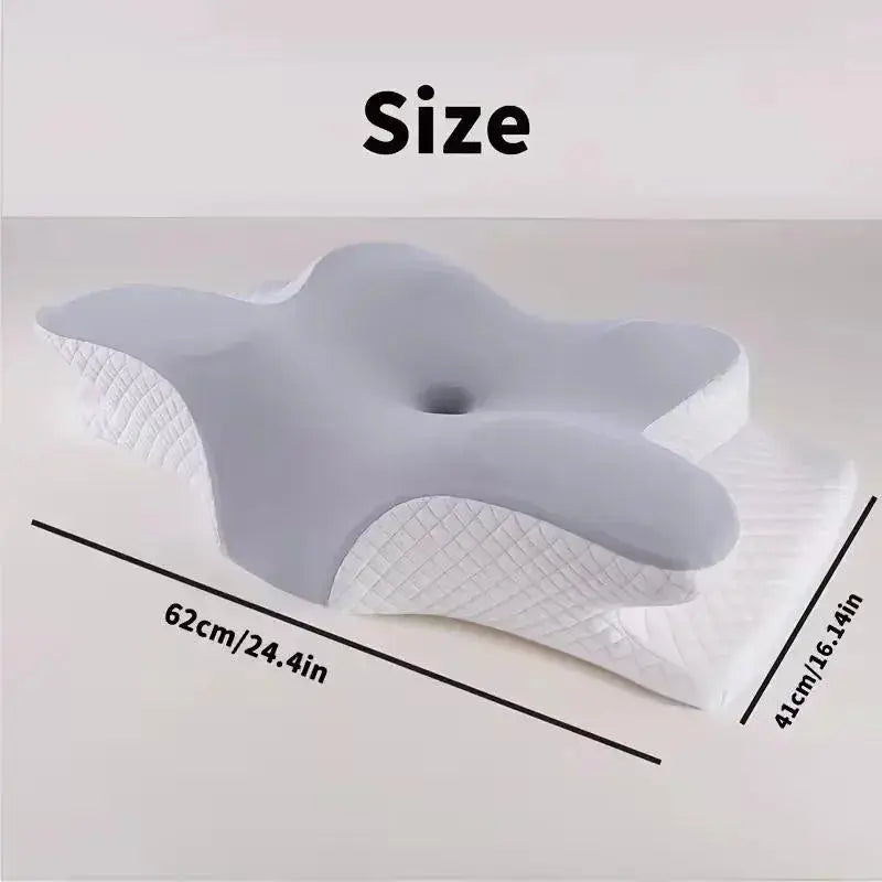Orthopedic Memory Foam Cervical Pillow Butterfly Shape Scrollcart Qatar 