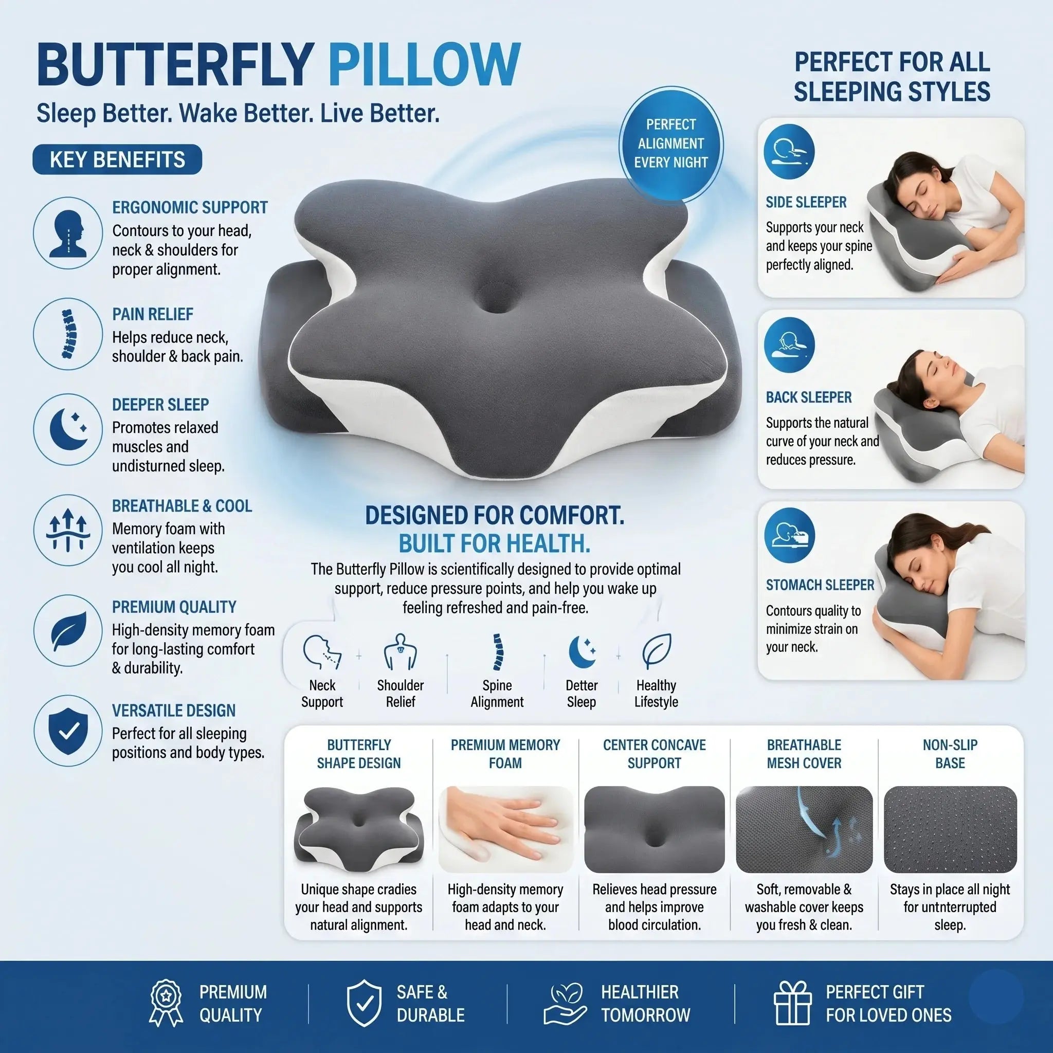 Orthopedic Memory Foam Neck Pillow Price Doha Qatar