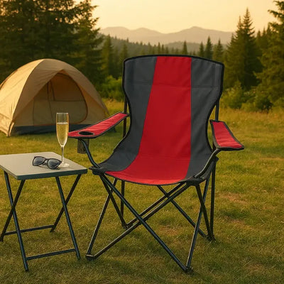 Outdoor Portable Folding Camping Chair with Cup Holders Scrollcart Qatar 