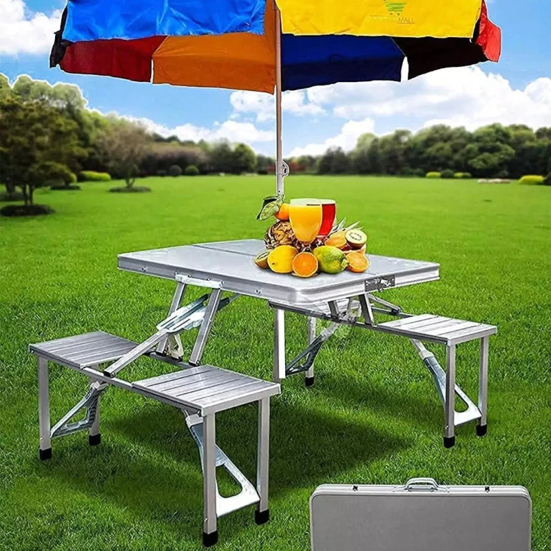 Outdoor Portable Camping Folding Table - with umbrella