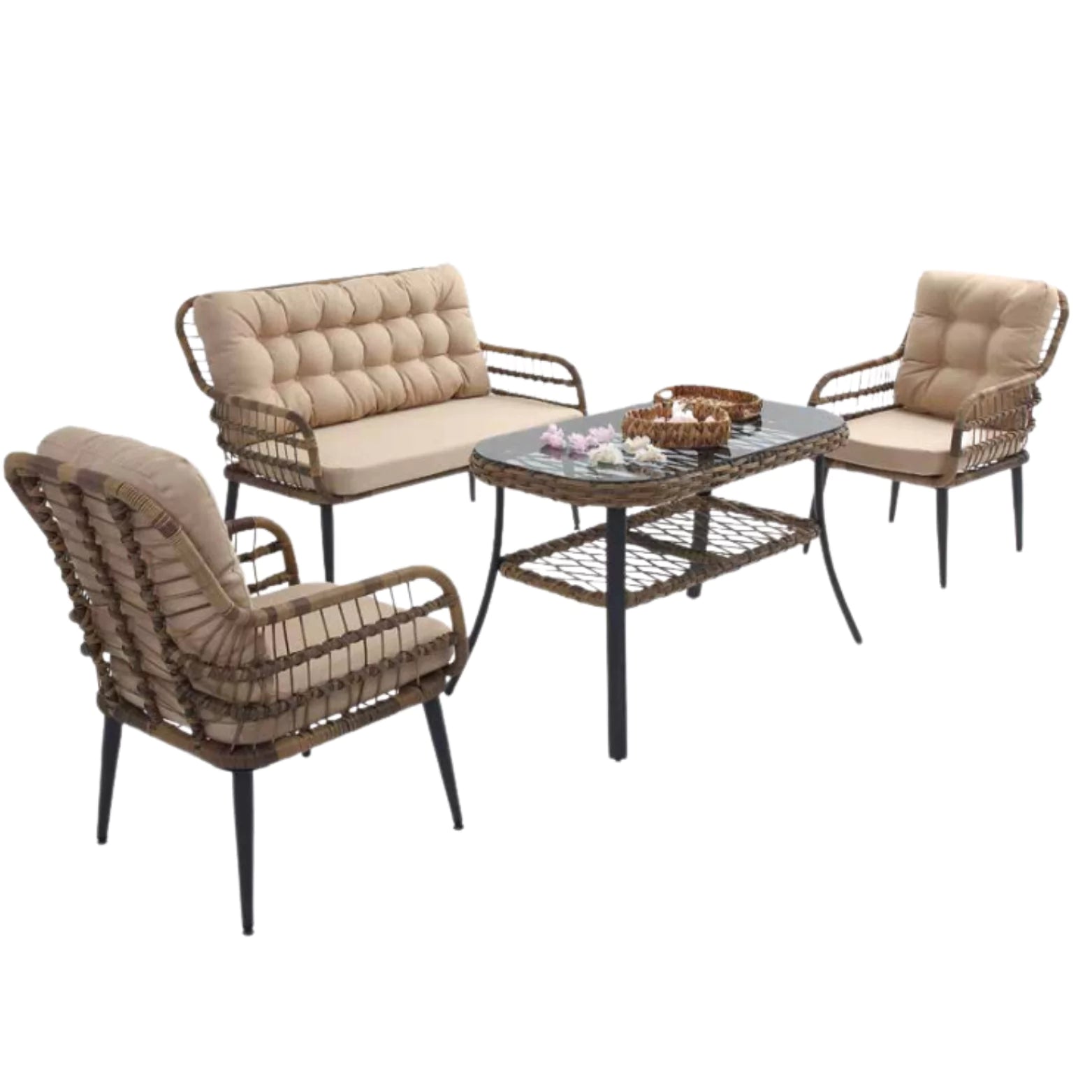 Outdoor sofa combinations - PISA | light Brown