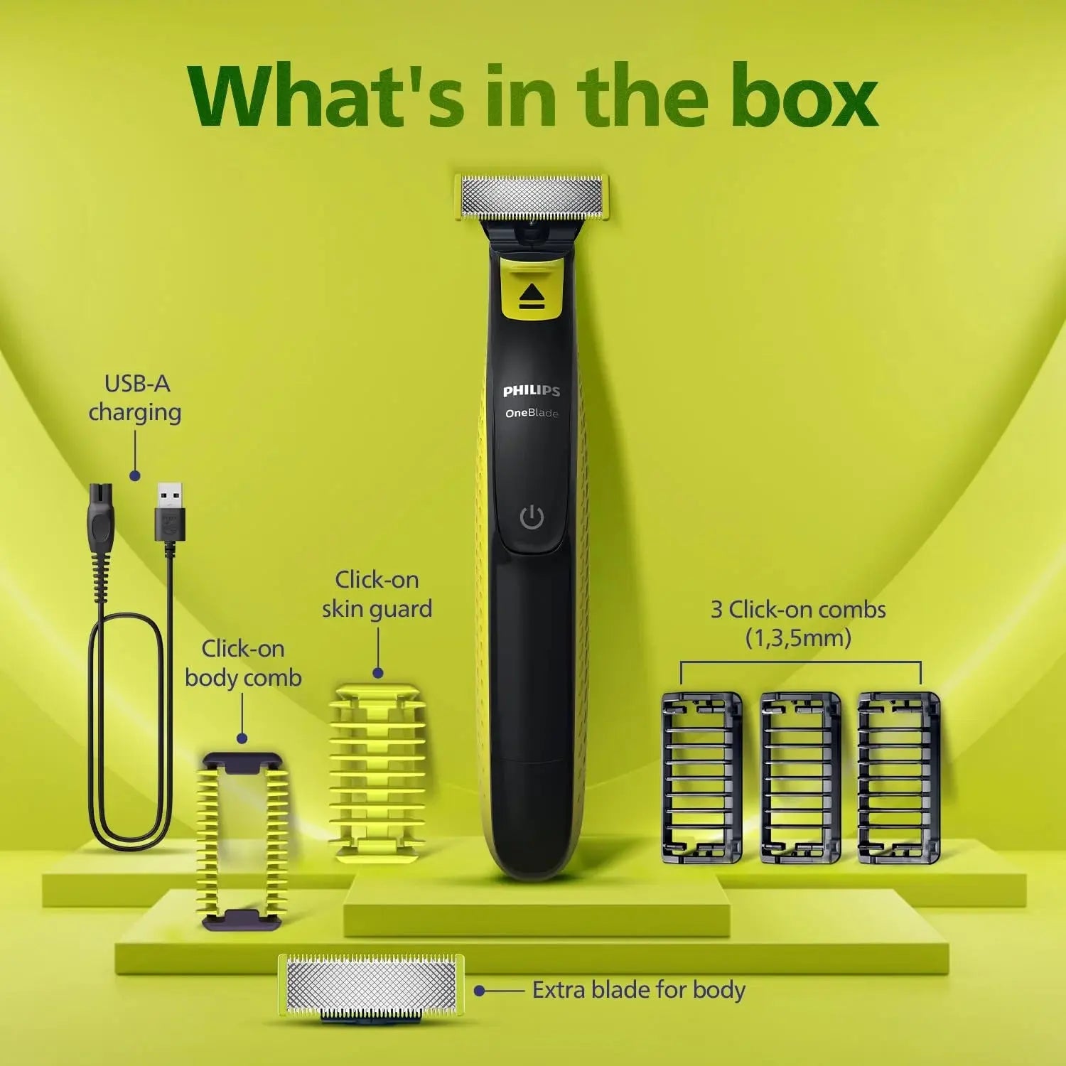 Philips One Blade Turbo2X QP2824/10-Grooming Kit for Face, Head & Body Marhaba international 