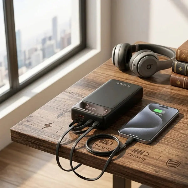 Platinum Jovial 20000mAh Power Bank Built-In Cables Qatar 