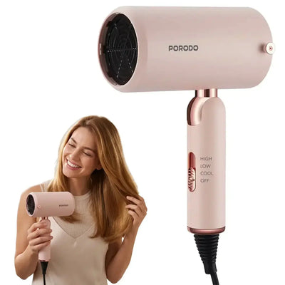 Porodo 2-In-1 Portable Hair & Garment Dryer -Pink Scrollcart Qatar 