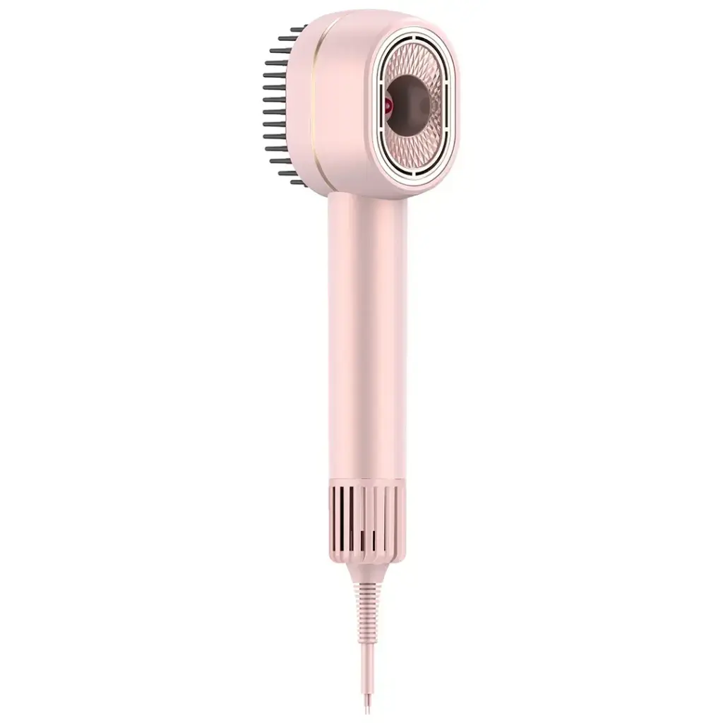 Porodo 2-in-1 Professional Hair Dryer & Straightener Brush with Smart Heat Control -Pink Scrollcart Qatar 