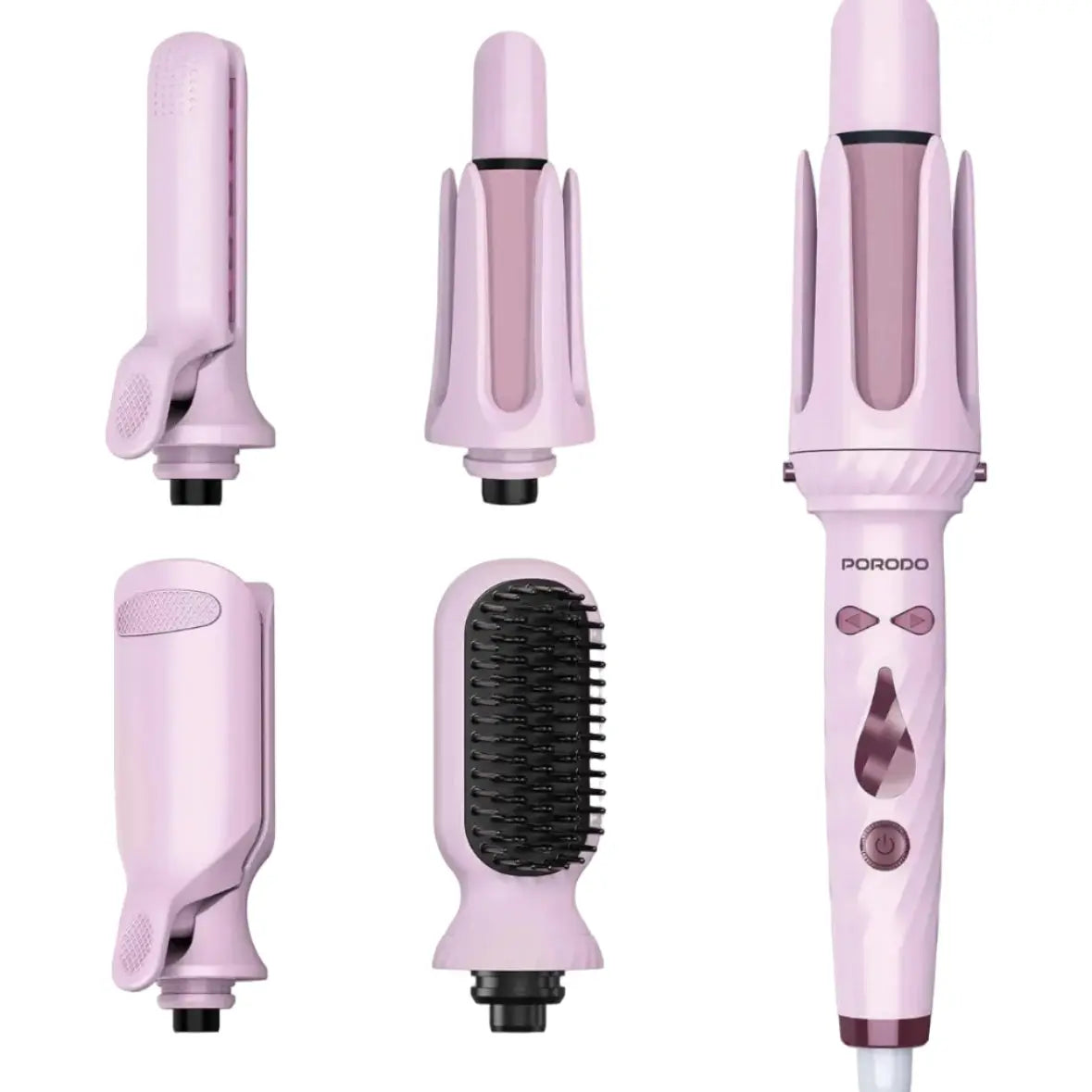 Porodo 5-in-1 Professional Hair Styler & Auto-Wrap Curler Scrollcart Qatar 