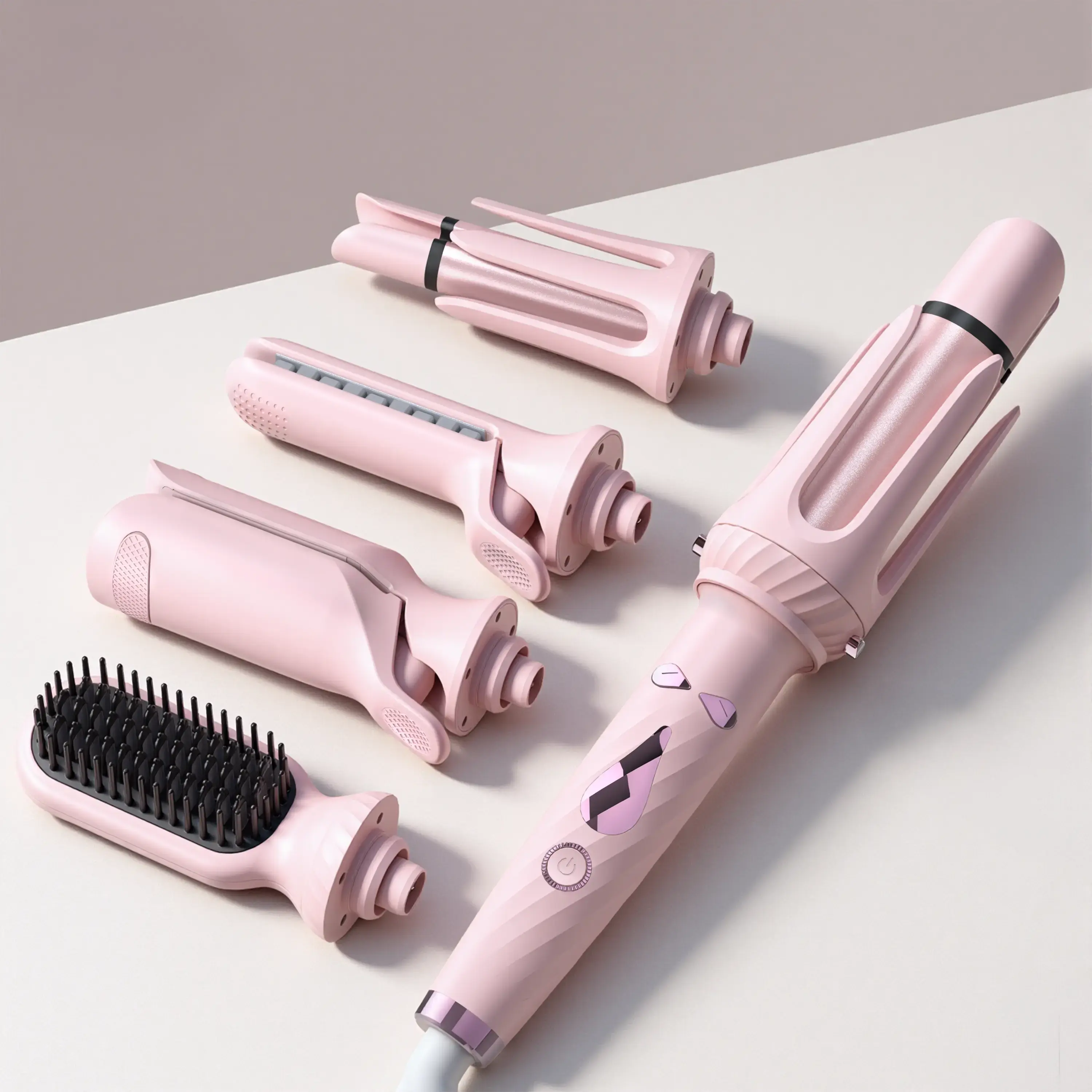 Porodo 5-in-1 Professional Hair Styler & Auto-Wrap Curler Scrollcart Qatar 