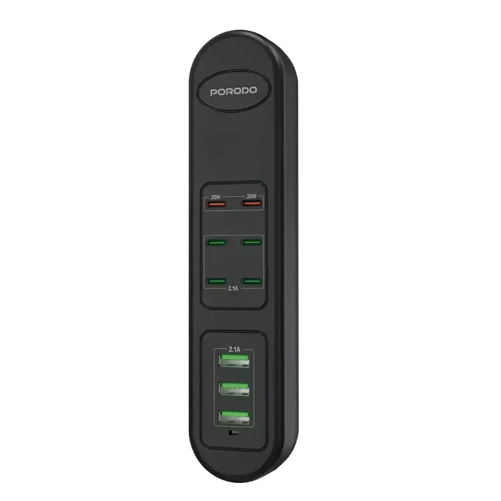 Porodo 50W Multi-Port USB Charging Hub Black Doha Qatar