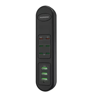 Porodo 50W Multi-Port USB Charging Hub Black Doha Qatar
