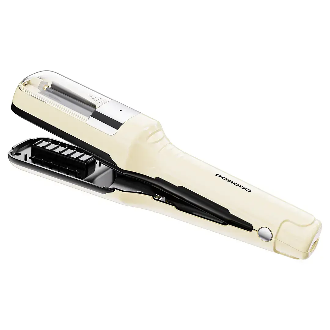 Porodo Lifestyle 2-In-1 Split End Trimmer & Hair Straightener (White) Scrollcart Qatar 