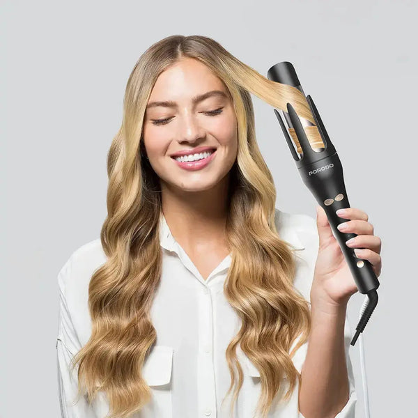Porodo Lifestyle Automatic 2-In-1 Hair Styler -Black Scrollcart Qatar 