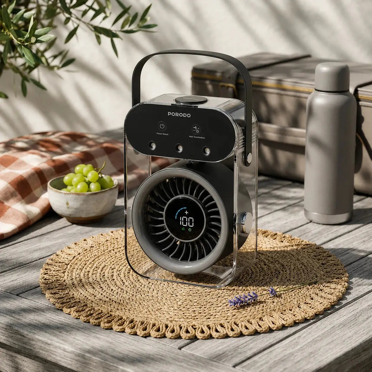 Porodo Chillo Aqua Portable Mist Fan 4000mAh Doha Qatar