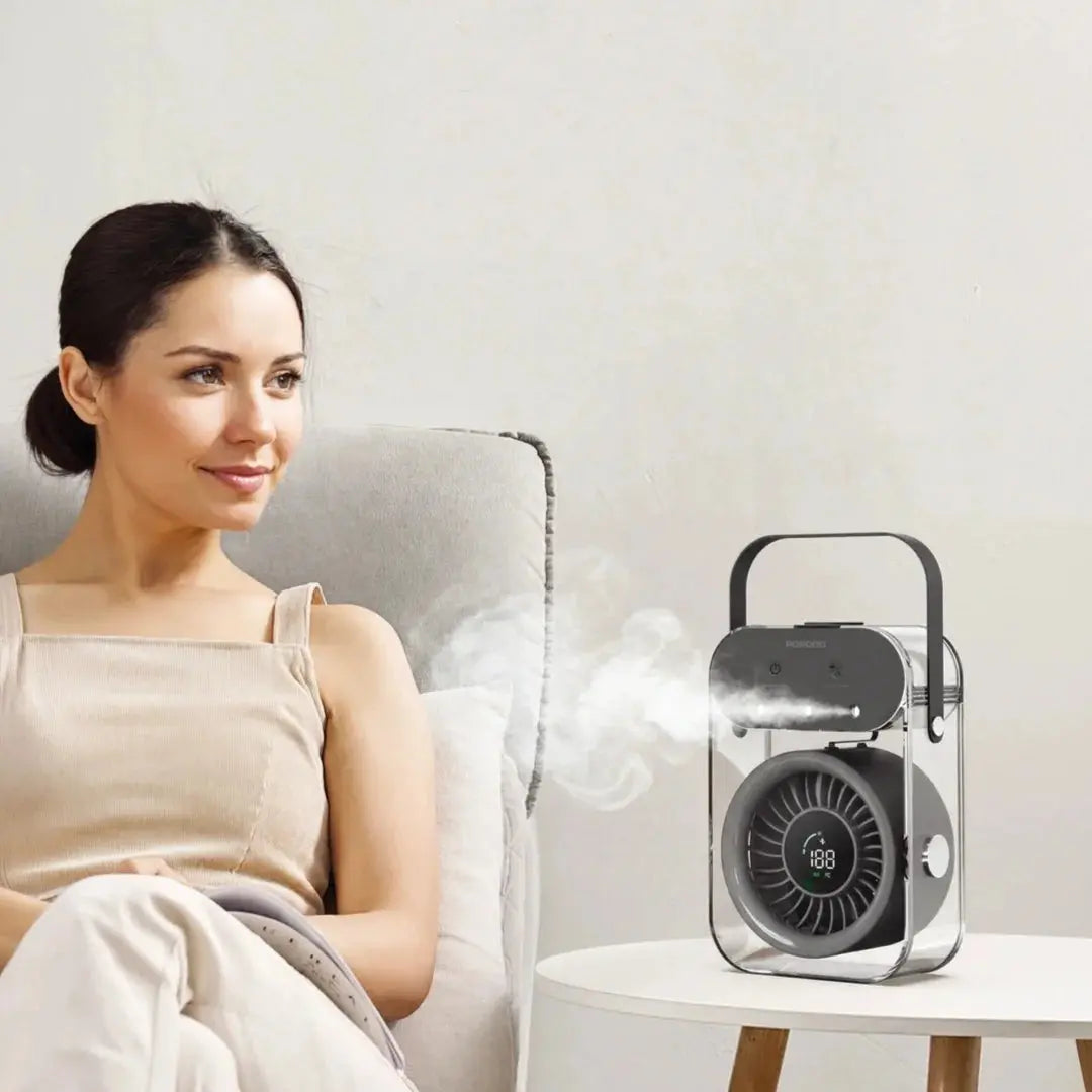 Porodo Chillo Aqua Portable Mist Fan 4000mAh Doha Qatar