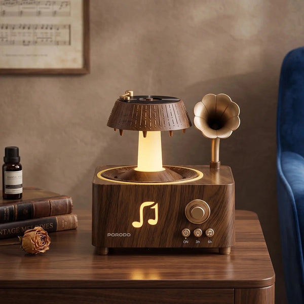 Porodo Concord Vintage Aroma Diffuser & Speaker Doha Qatar