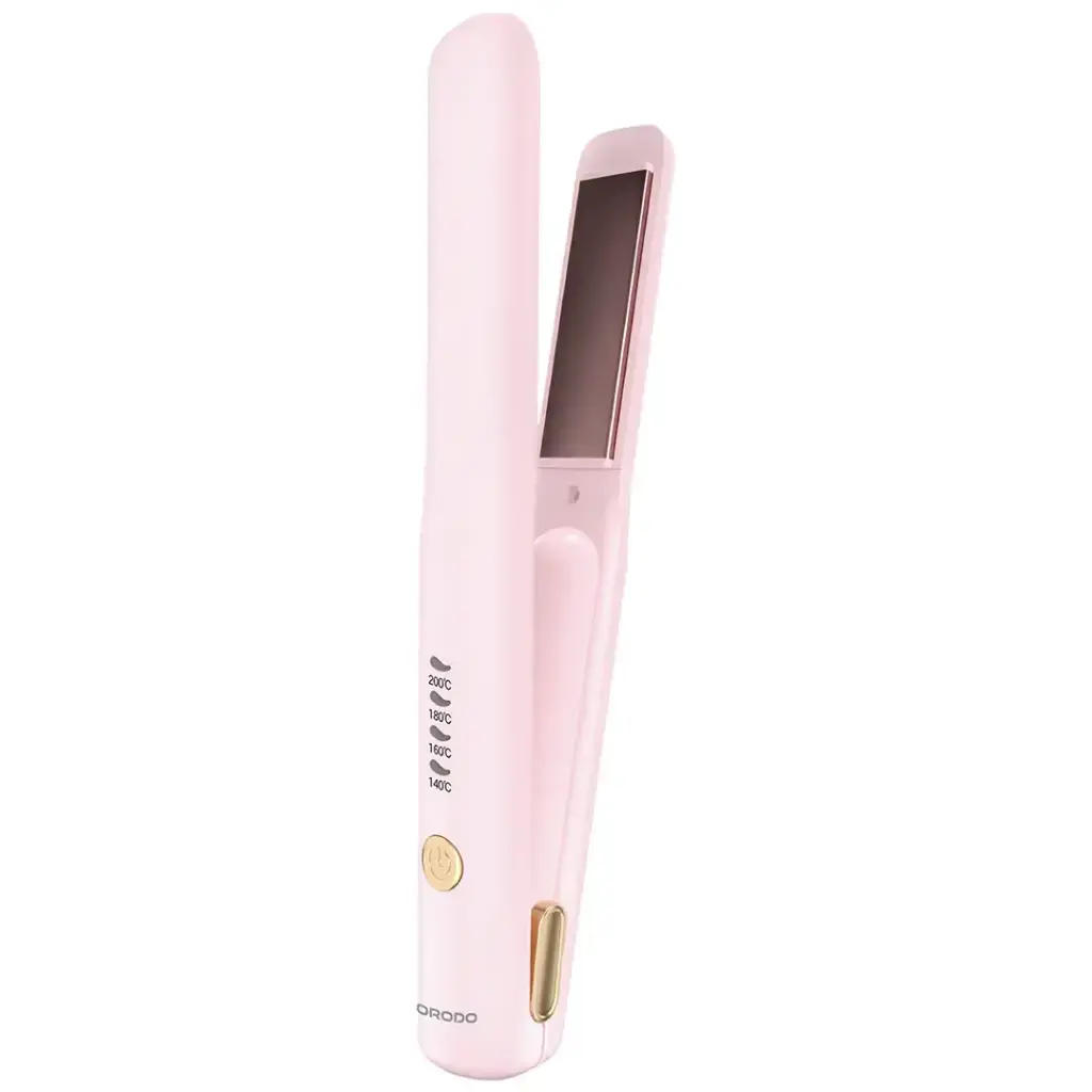 Porodo Lifestyle Cordless Handheld Hair Straightener (Pink) Scrollcart Qatar 
