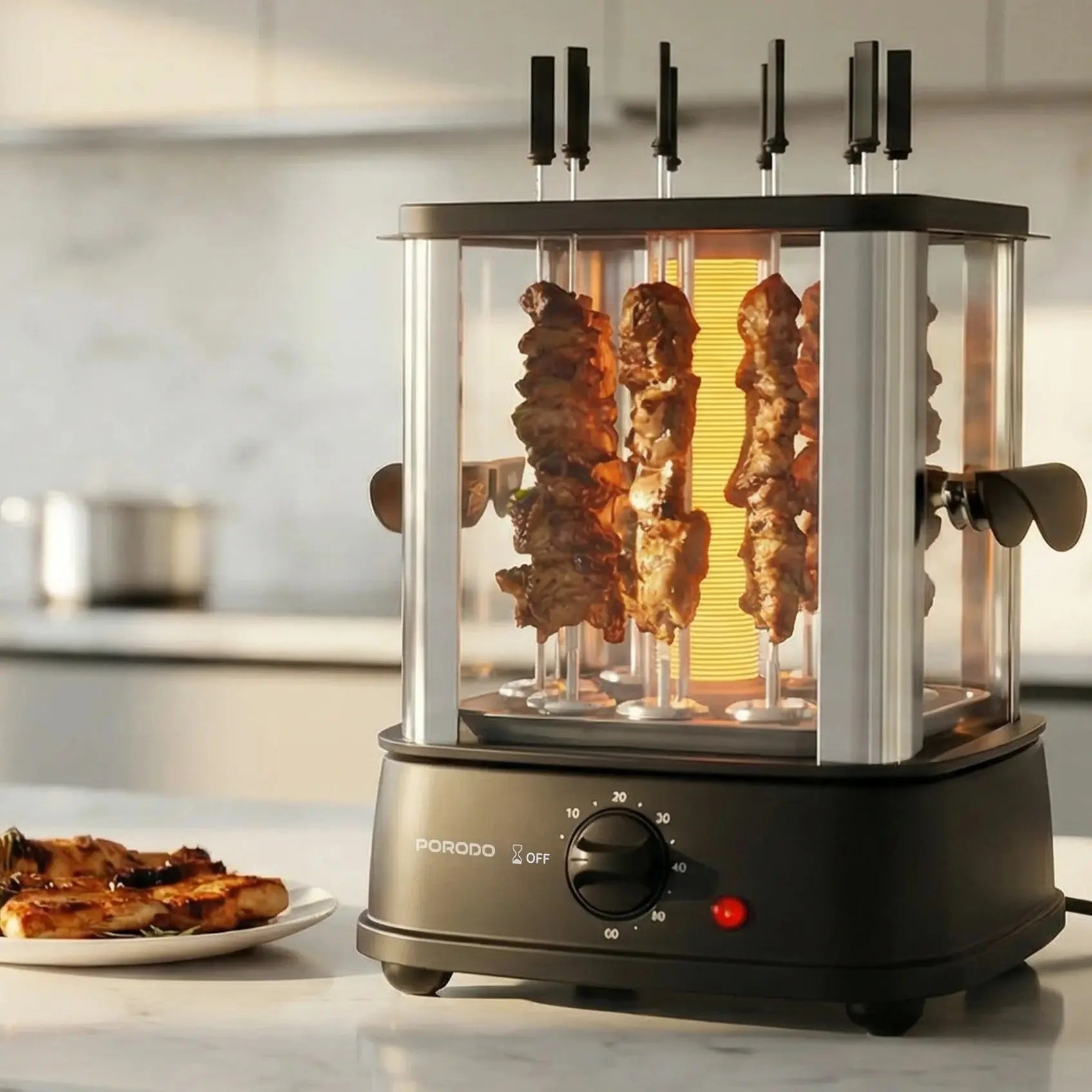 Porodo GrillJet Electric Rotisserie Kebab Grill 900W Qatar