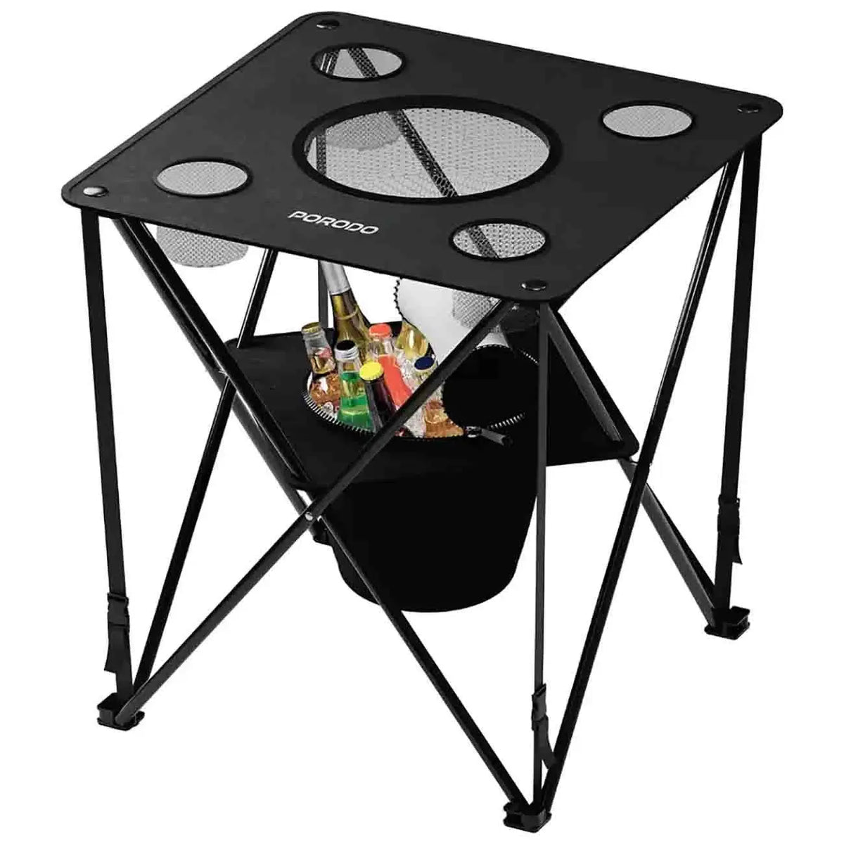 Porodo Lifestyle Outdoor Companion Foldable Camping Table – 20kg Capacity, Cooler Pouch & Cup Holders Scrollcart Qatar 