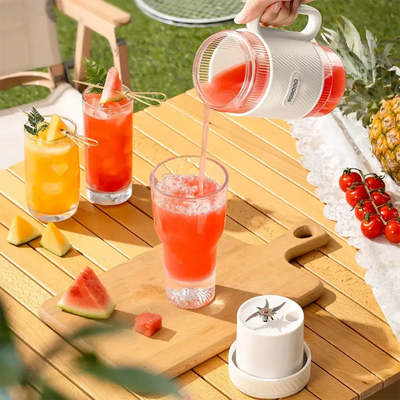 Porodo Lifestyle Portable Dual-Cup Smoothie Blender (White) Scrollcart Qatar 