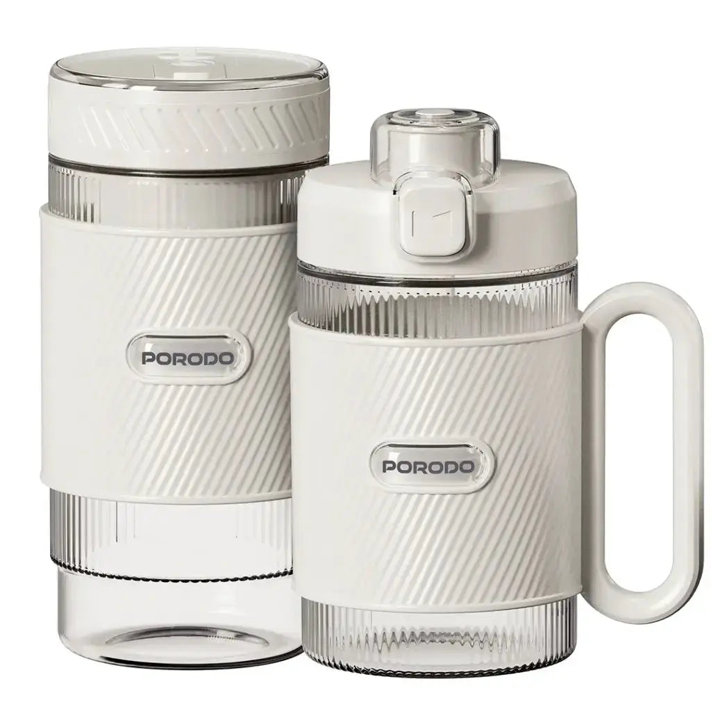 Porodo Lifestyle Portable Dual-Cup Smoothie Blender (White) Scrollcart Qatar 