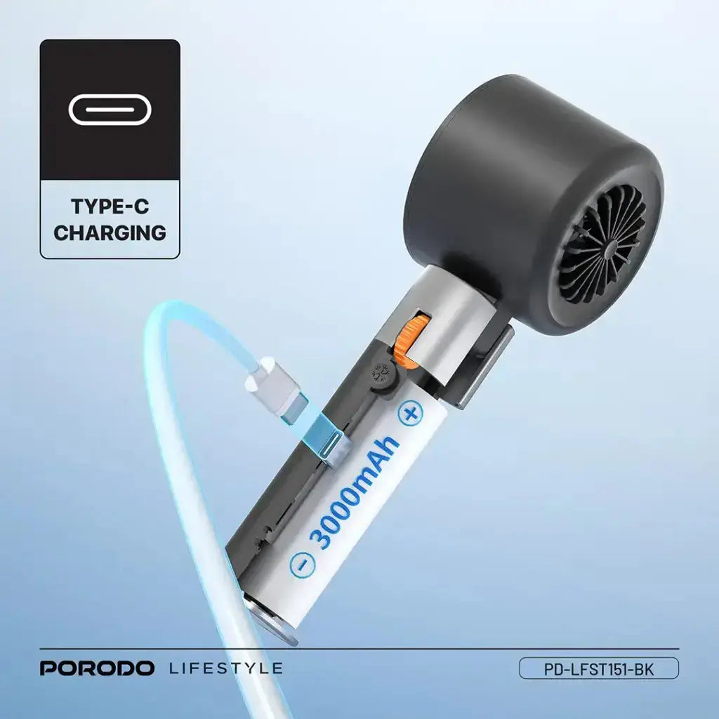 Turbo Handheld Fan – USB Cooling | Scrollcart Qatar