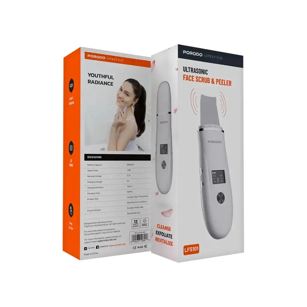 Porodo Lifestyle Ultrasonic Face Scrub & Peeler Doha Qatar