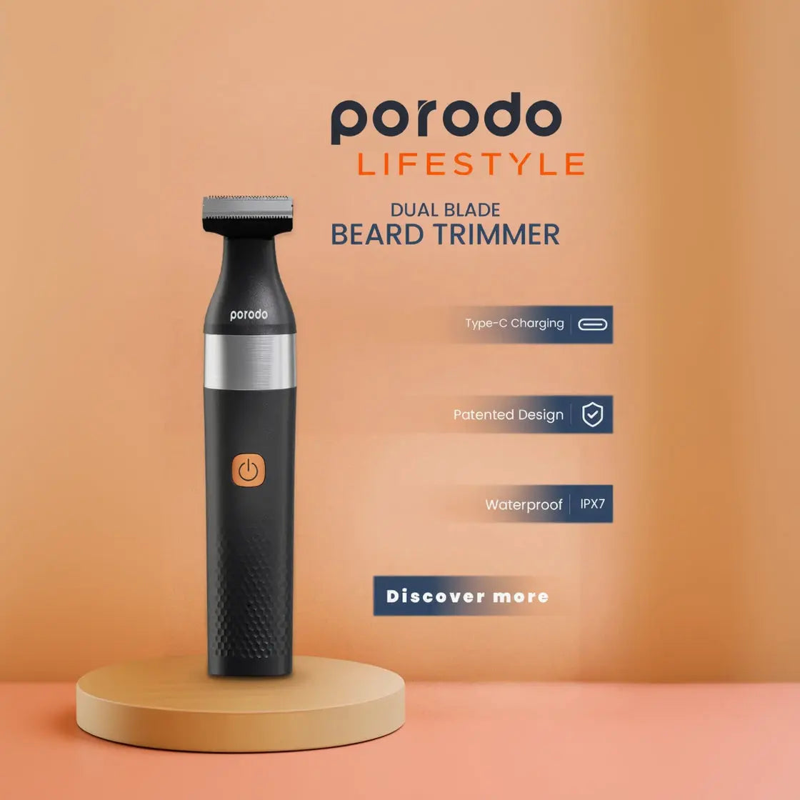 Porodo Professional T-Blade Compact Cordless Face & Hair Trimmer Scrollcart Qatar 