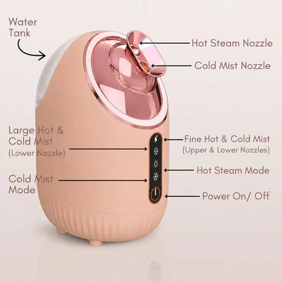 Porodo Rozita Hot & Cold Face Steamer – Pink Scrollcart Qatar 