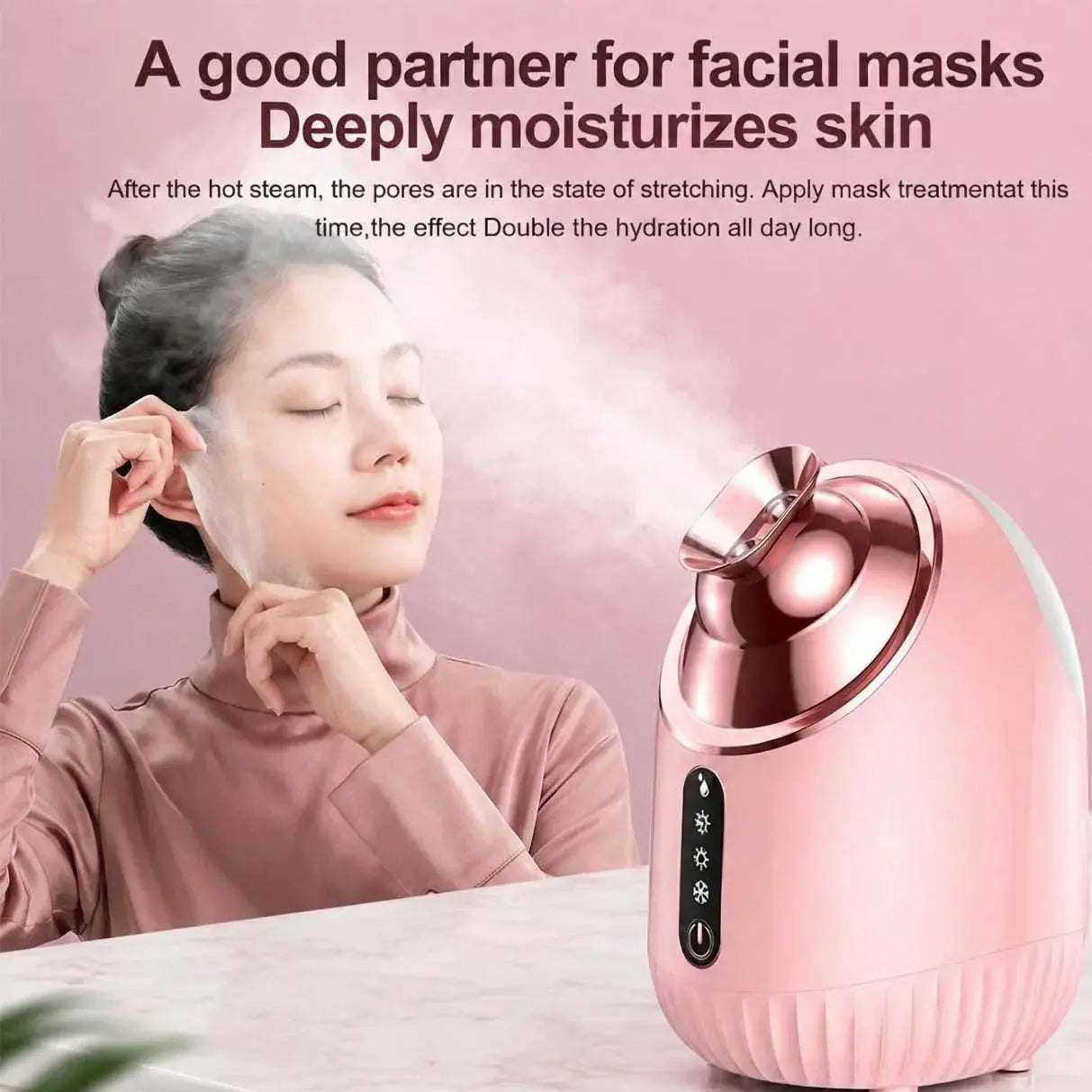 Porodo Rozita Hot & Cold Face Steamer – Pink Scrollcart Qatar 