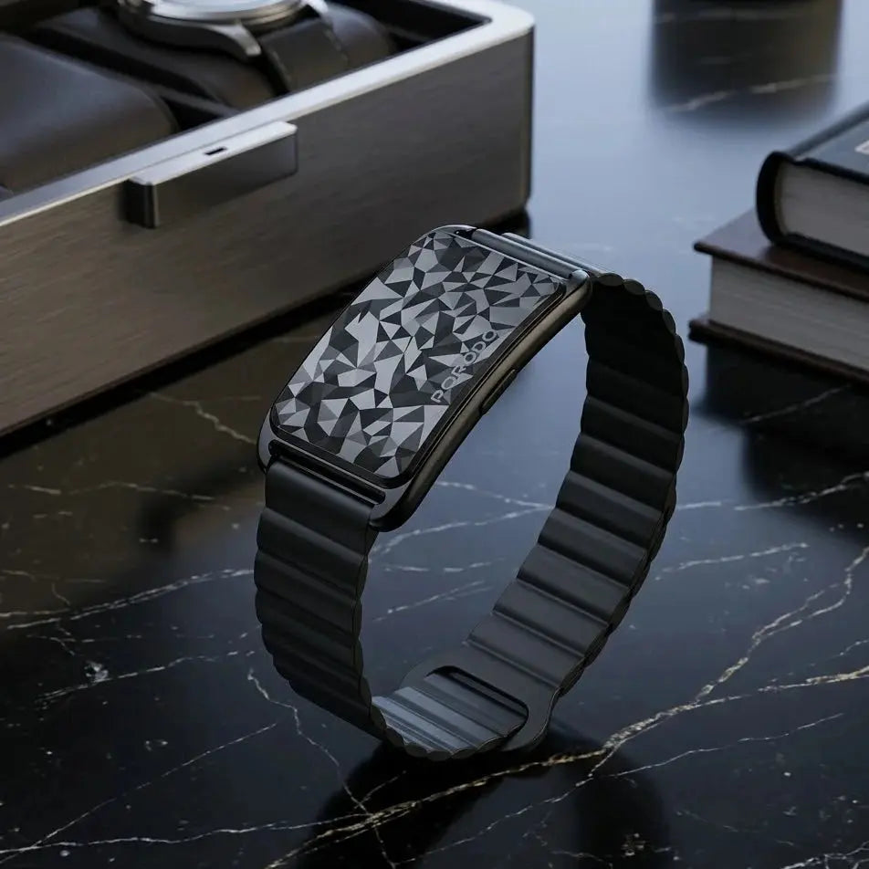 Porodo TrackFit Arc Smart Fitness Tracker with Magnetic Strap Scrollcart Qatar 