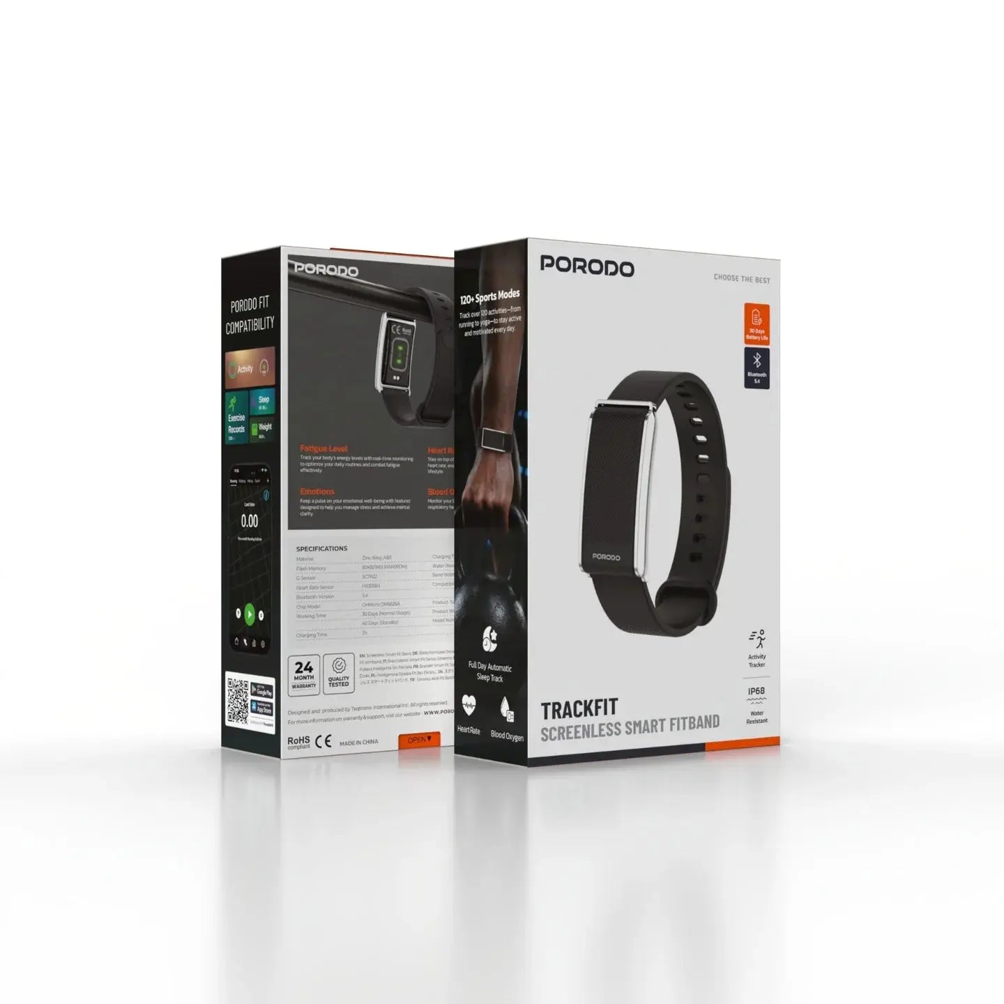 Porodo Trackfit Pro Smart Band Fitness Tracker Scrollcart Qatar 