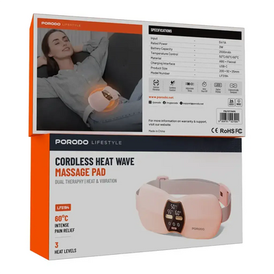 Porodo Lifestyle Cordless Heat Wave Massage Pad Marhaba international 