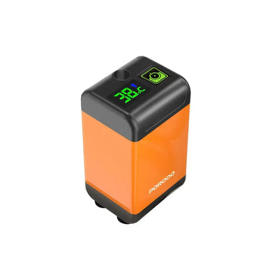 Portable Electric Shower Pump- Porodo 7800mAh with LED Display – Orange Marhaba international 
