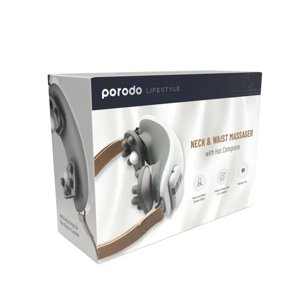 Porodo Lifestyle Neck & Waist Massager with Remote Marhaba international 