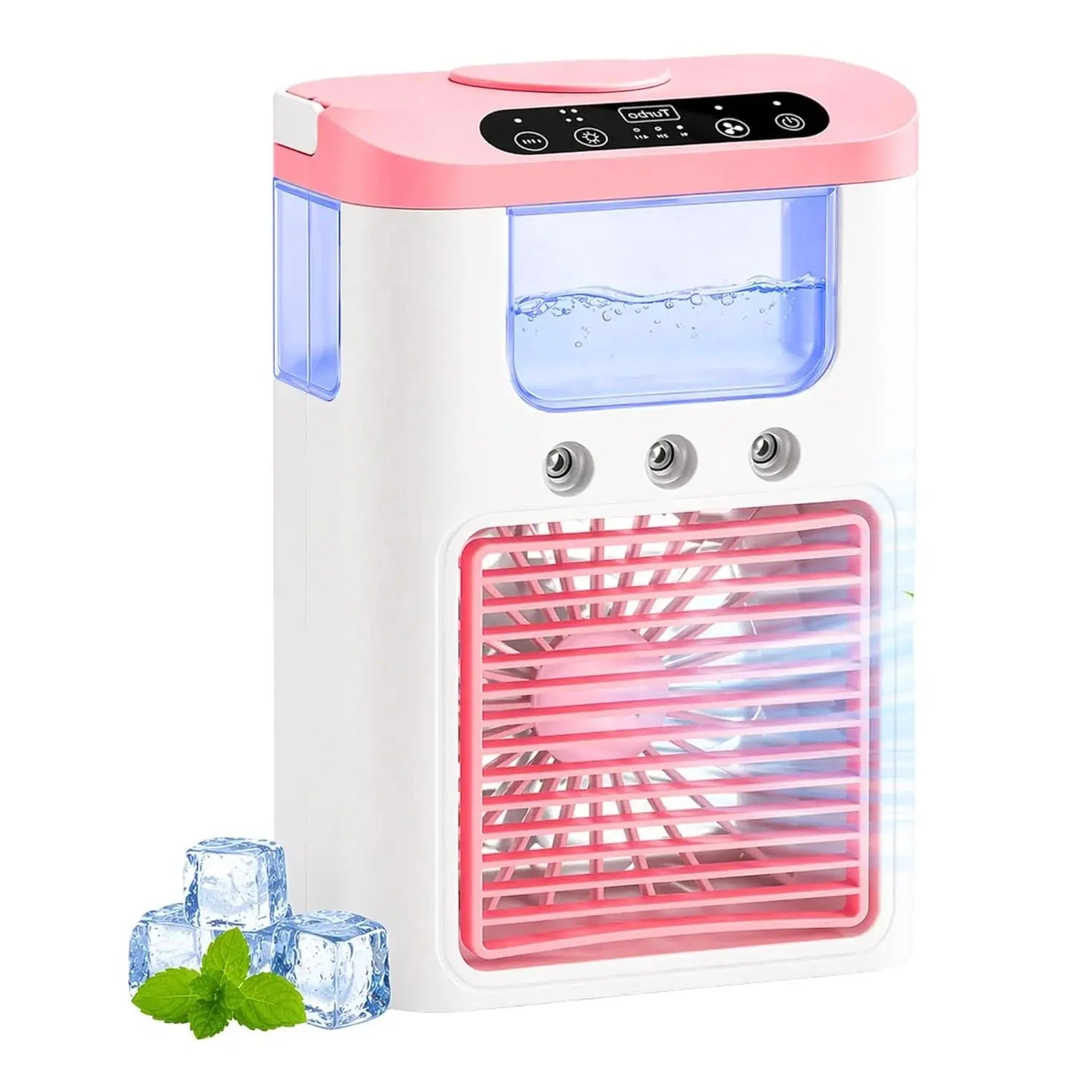 Portable Air Cooler Fan with Mist Spray USB Rechargeable Scrollcart Qatar 