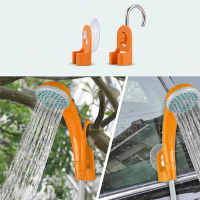 Portable Automobile Shower & Car Washer Set with Foldable Bucket Scrollcart Qatar 