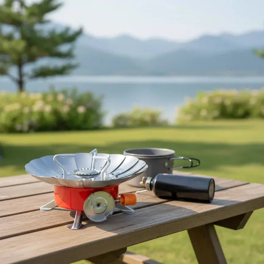 Portable Camping Gas Stove – Foldable Mini Outdoor Cooktop for Hiking, Fishing & Picnics