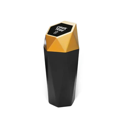Portable Car Trash Can with Lid -Gold Scrollcart Qatar 
