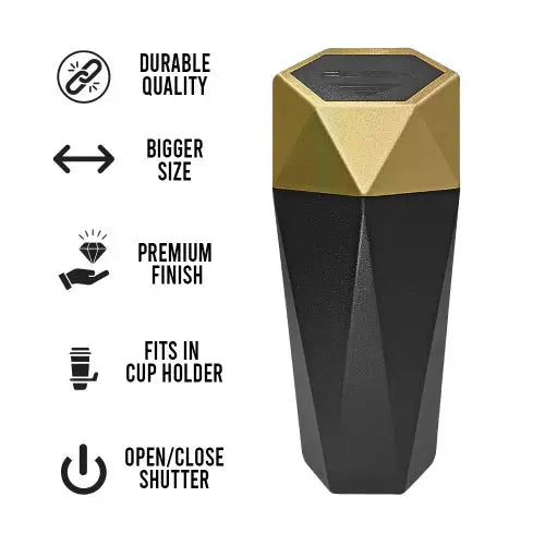 Portable Car Trash Can with Lid -Gold Scrollcart Qatar 