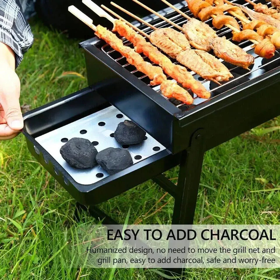 Portable Charcoal BBQ Grill Foldable Camping Grill Scrollcart Qatar 