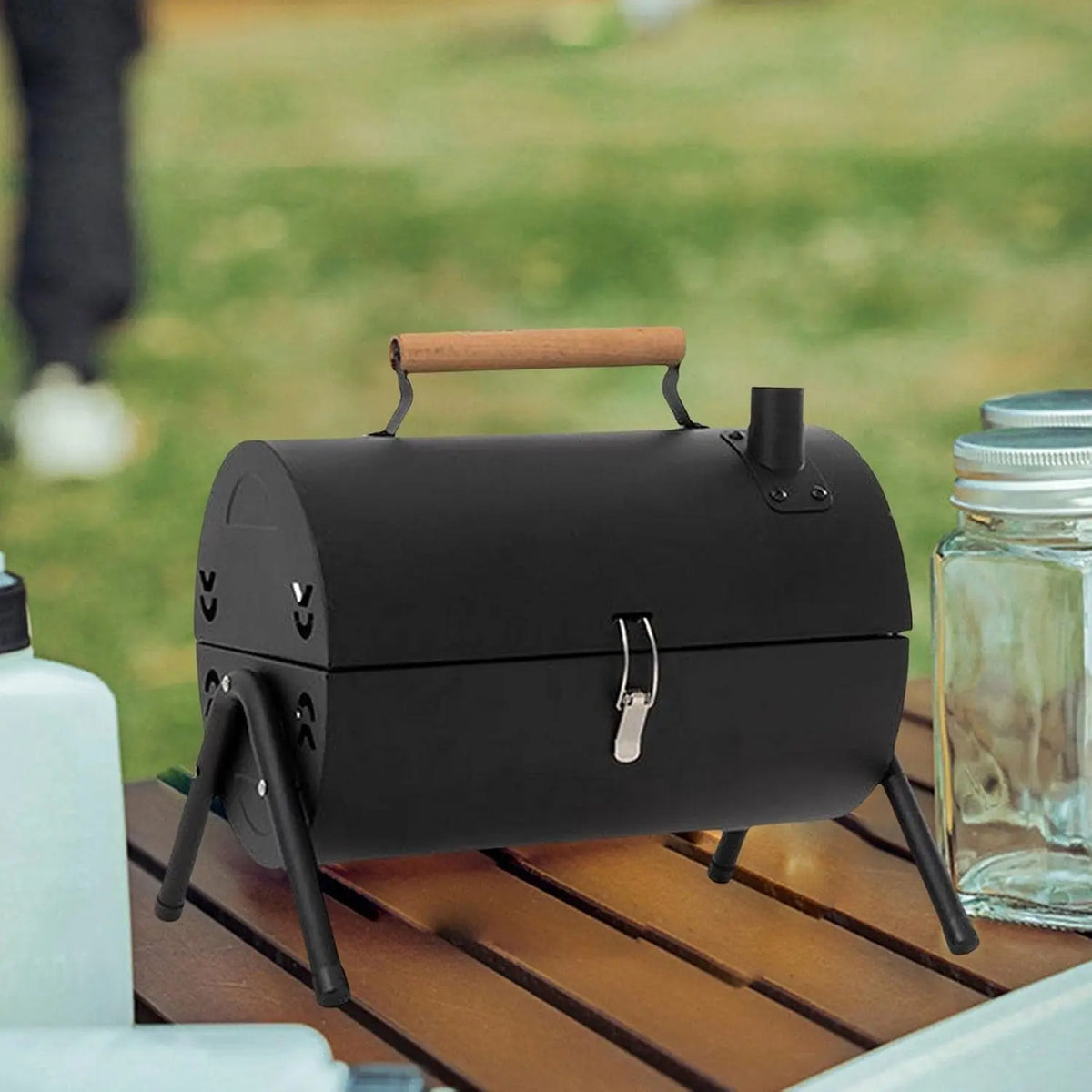 Portable Charcoal BBQ Grill with Baking Tray for Outdoor Cooking Scrollcart Qatar 