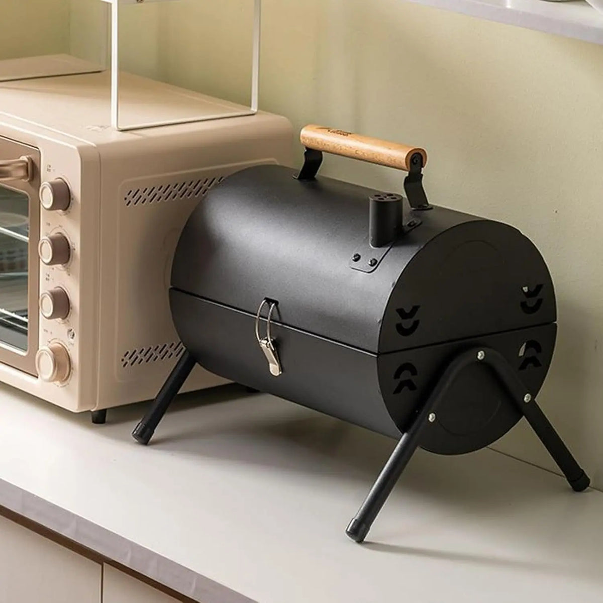 Portable Charcoal BBQ Grill with Baking Tray for Outdoor Cooking Scrollcart Qatar 