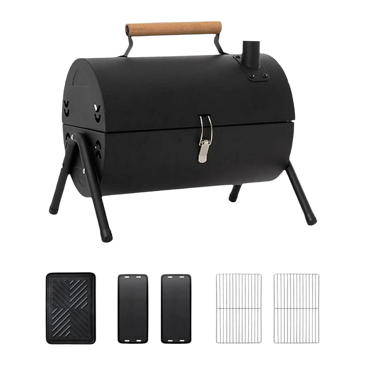 Portable Charcoal BBQ Grill with Baking Tray for Outdoor Cooking Scrollcart Qatar 